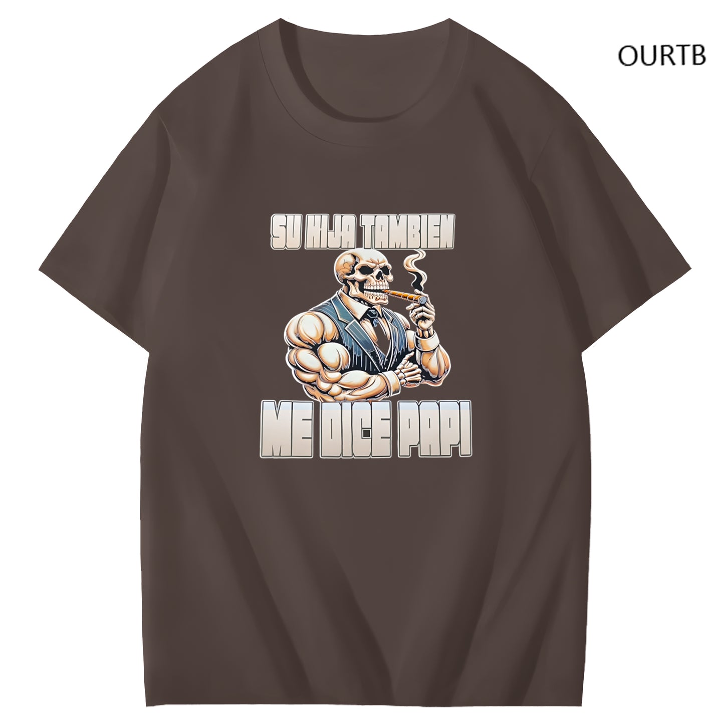 Su Hija Tambien Me Dice Papi Art Pattern Print T-Shirt