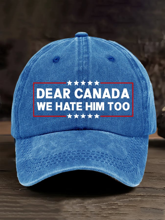Retro Dear Canada, We Hate Him Too Pride Baseball Cap