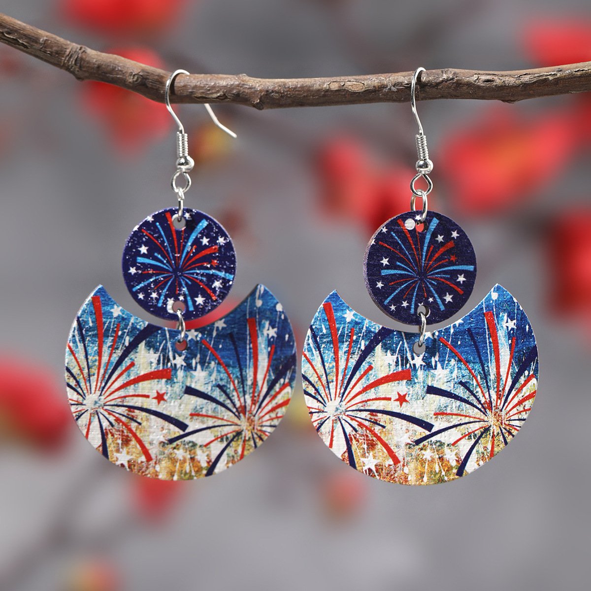 Women's 4th Of July America Flag Earrings