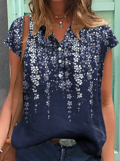 Women's Casual Vintage Japanese Art Print Shirt