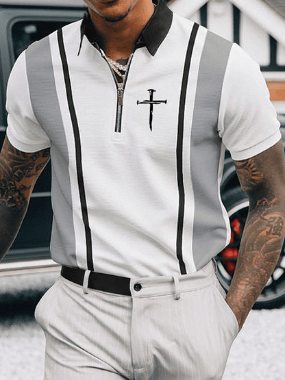 Men's Faith Printed Casual Polo Shirt