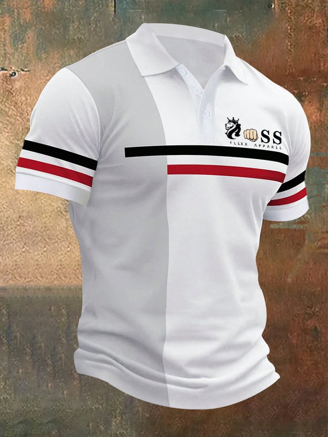 Stilvolles, lässiges Business-Poloshirt in Kontrastfarbe für Herren
