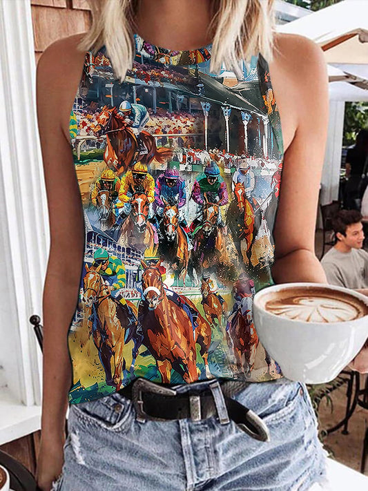 Women’s Retro Riding Print Tank Top