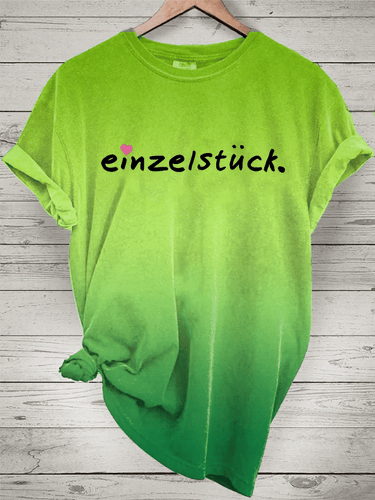 “Einzelstück”Damen-T-Shirt mit Rundhalsausschnitt