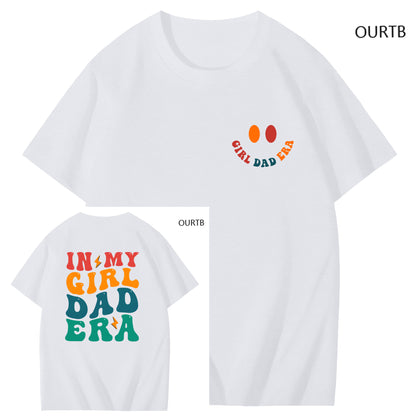 TS Fans In My Girl Dad Era Funny Art Pattern Print T-Shirt