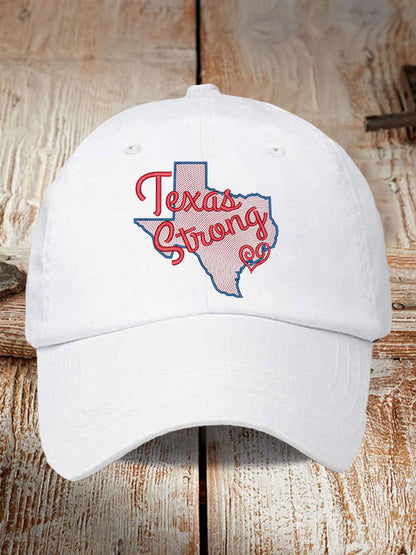 Retro Texas Strong Print Baseball Cap