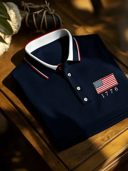 Men's We The People Fourth Of July America 1776 Patriotic Polo Shirt