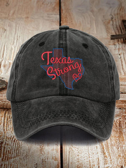Retro Texas Strong Print Baseball Cap