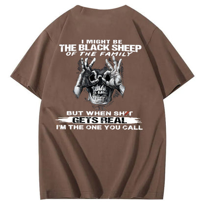 The Blacksheep Of  The Family Pattern Print 100%Cotton T-Shirt