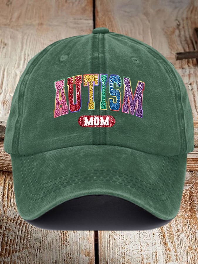 Unisex Autism Mom Print Baseball Cap