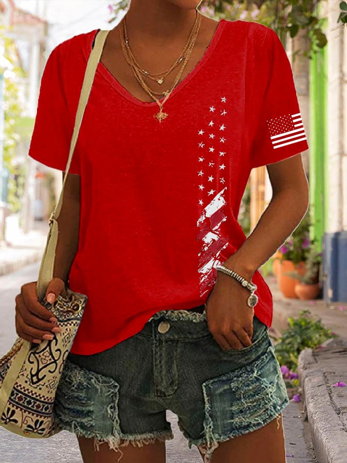 🔥Last Day 49% Off🔥Women's Independence Day Printed Casual T-Shirt