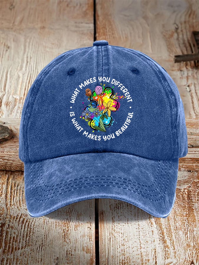 Unisex What Make You Different Make You Beautiful Print Baseball Cap