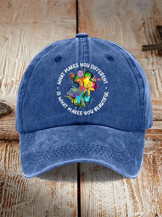 Unisex What Make You Different Make You Beautiful Print Baseball Cap