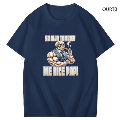 Su Hija Tambien Me Dice Papi Art Pattern Print T-Shirt