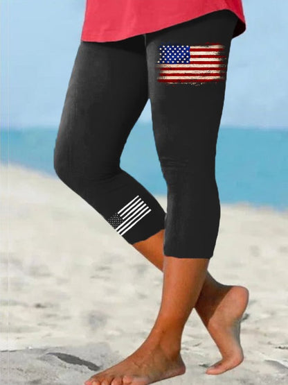 🔥Last Day 49% Off🔥Women's Vintage Flag Independence Day Casual Leggings