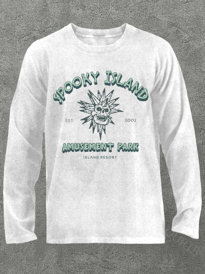 Spooky Island Halloween Cotton Long Sleeve T-Shirt