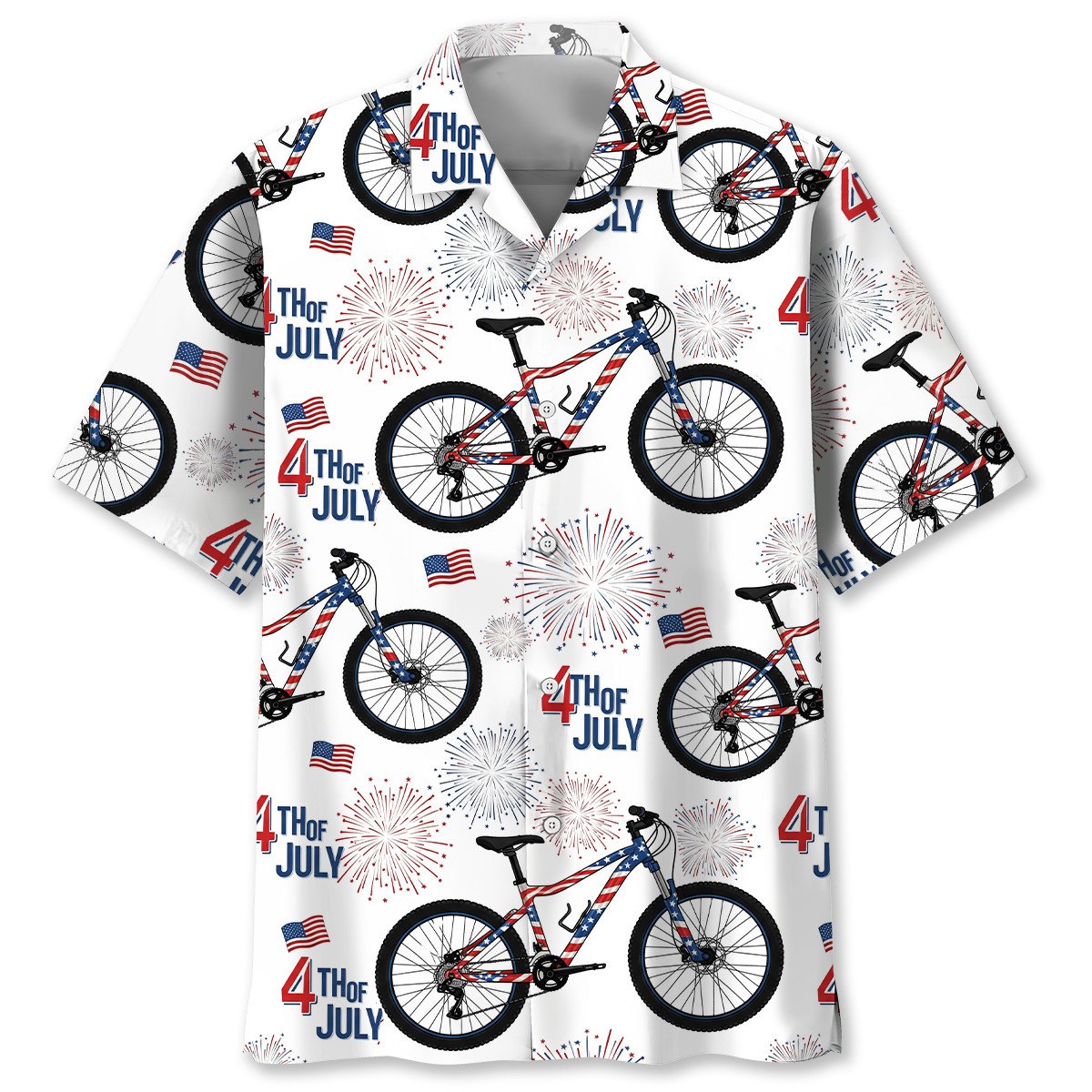Mountain Bike Independence Day Hawaiian Shirt