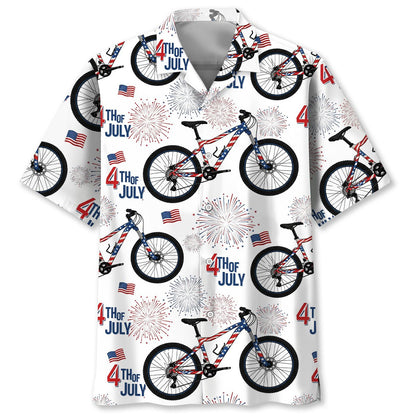 Mountain Bike Independence Day Hawaiian Shirt