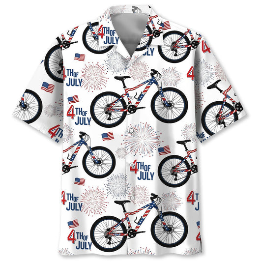 Mountain Bike Independence Day Hawaiian Shirt