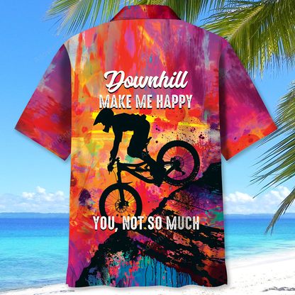 Downhill Make Me Happy Hawaiian Shirt