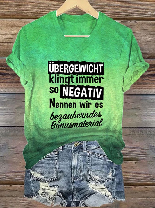 "Übergewicht klingt immer so negativ" T-Shirt