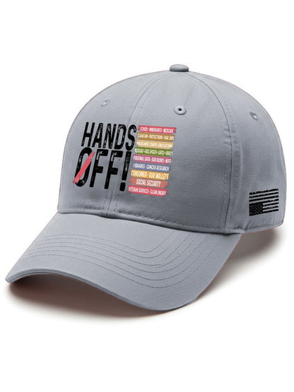 Unisex Retro Hands Off Protest Printed Baseball Cap