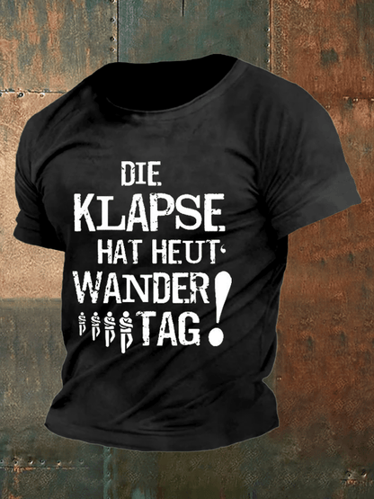 The nuthouse has hiking day today! - Men's round-neck T-shirt