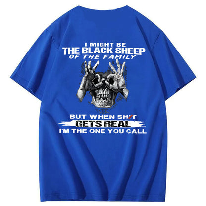 The Blacksheep Of  The Family Pattern Print 100%Cotton T-Shirt