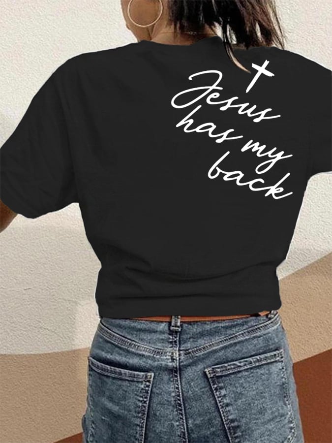 Women's Jesus Has My Back Casual Tee