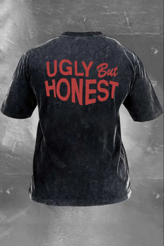 Ugly But Honest Printed  Washed T-Shirt