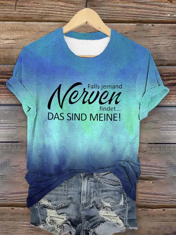 T-Shirt mit Aufdruck „Inspirierende Zitate“ für Damen