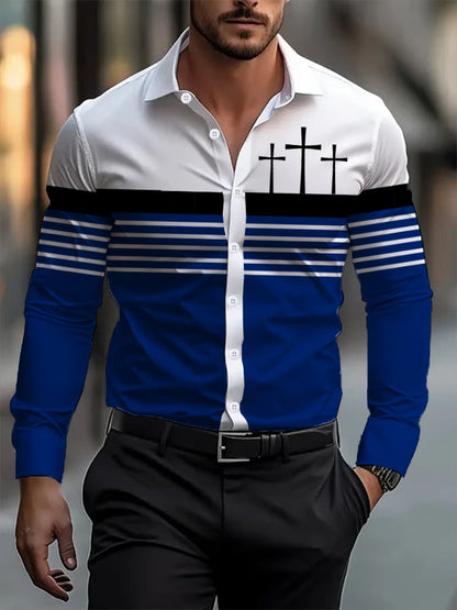 Men's Faith Printed Simple Casual Shirt