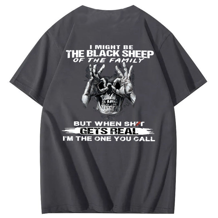 The Blacksheep Of  The Family Pattern Print 100%Cotton T-Shirt