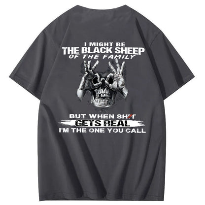 The Blacksheep Of  The Family Pattern Print 100%Cotton T-Shirt