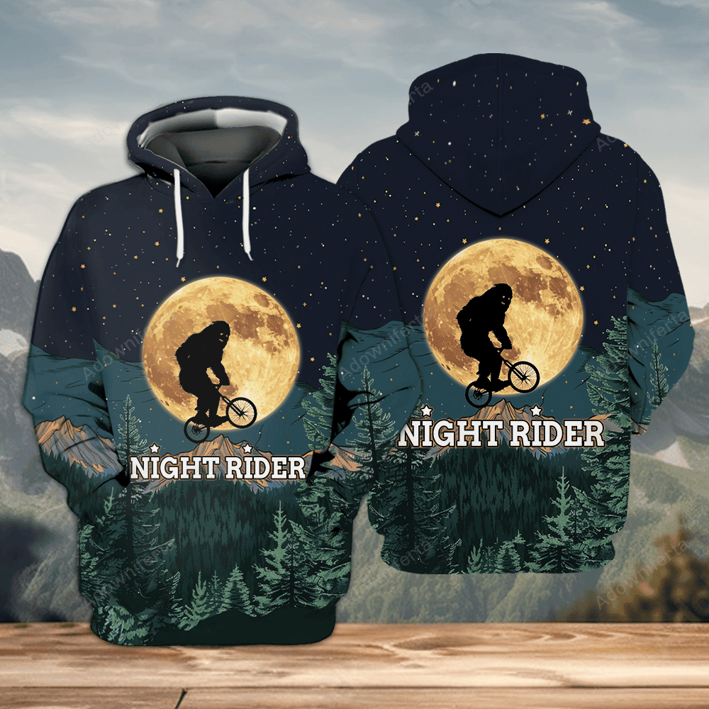 Bigfoot Night Rider All Over Print Shirt