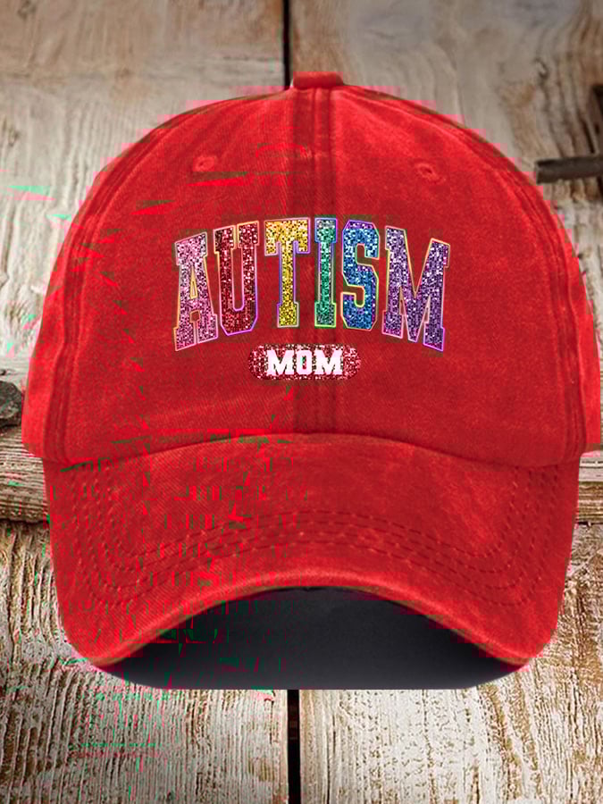 Unisex Autism Mom Print Baseball Cap