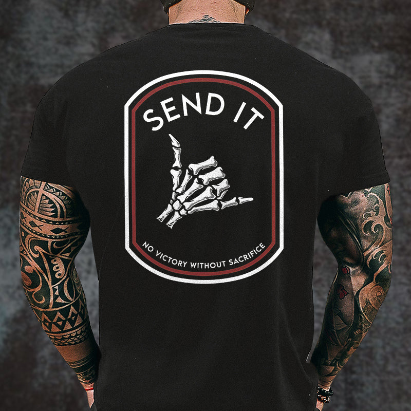Send It Skull Printed Men's T-shirt