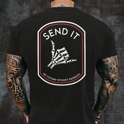 Send It Skull Printed Men's T-shirt