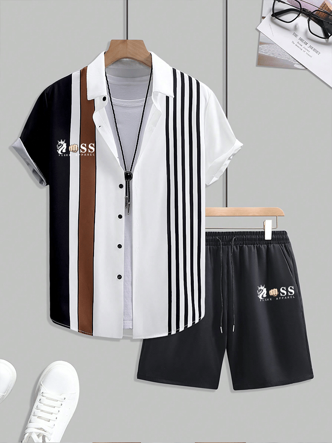 Modischer, bedruckter Freizeitanzug für Herren