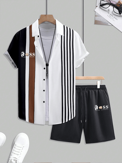 Modischer, bedruckter Freizeitanzug für Herren