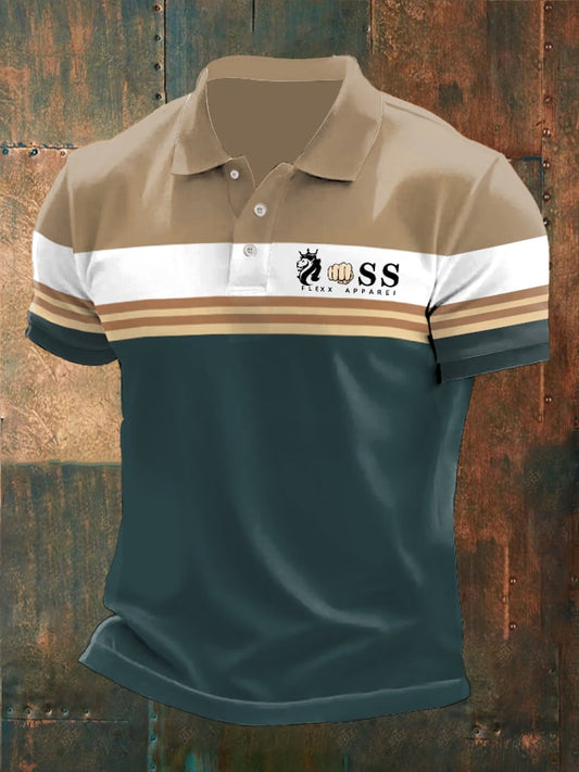Lässiges Poloshirt mit Kontrastdruck für Herren