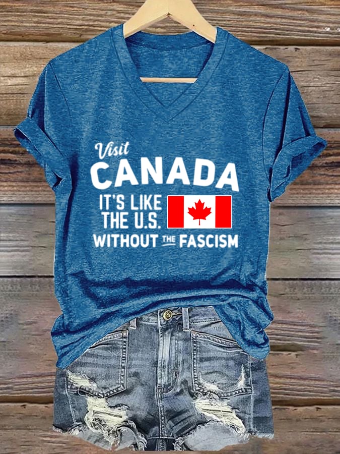 Women's It'S Like The Us Without The Fascism Print T-shirt