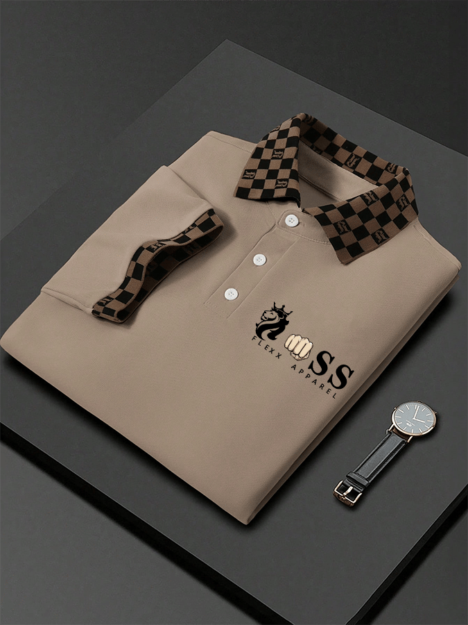 Lässiges Poloshirt für Herren mit Buchstabendruck