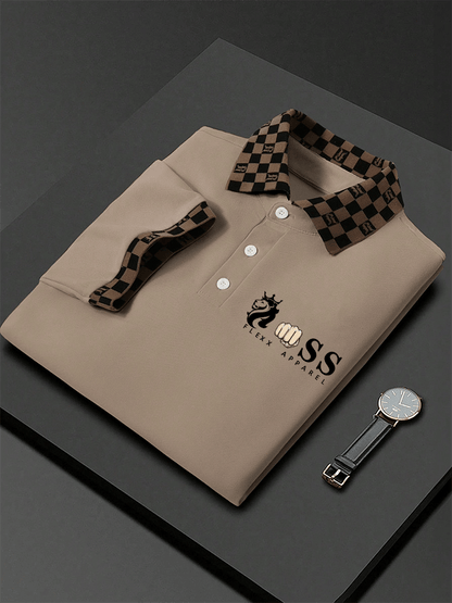 Lässiges Poloshirt für Herren mit Buchstabendruck