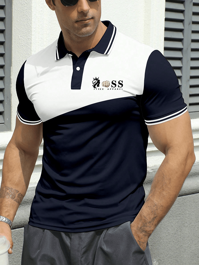 Lässiges Poloshirt für Herren mit Buchstabendruck