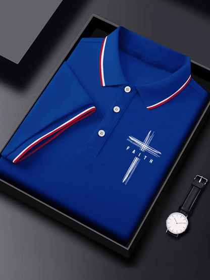Men's Faith Print Polo Shirt