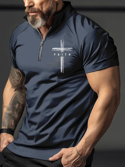 Men's Faith Print Polo Shirt