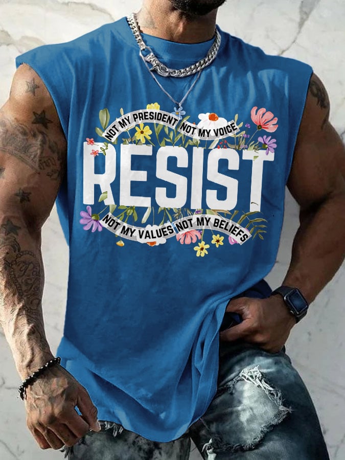 Retro Resist Not My President, Not My Voice, Not My Values, Not My Beliefs Print Vest