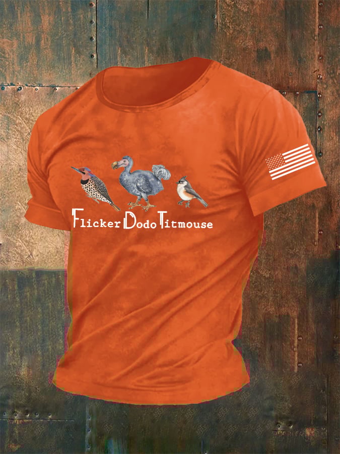 Men's Retro FDT Animal Print Casual T-Shirt