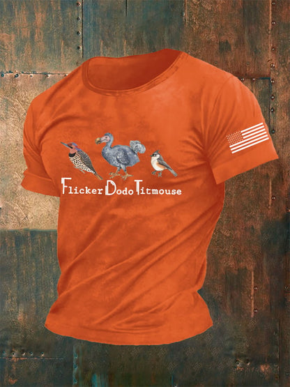 Men's Retro FDT Animal Print Casual T-Shirt